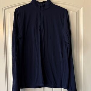Greyson Men’s Sz L  Navy Pullover Quarterzip